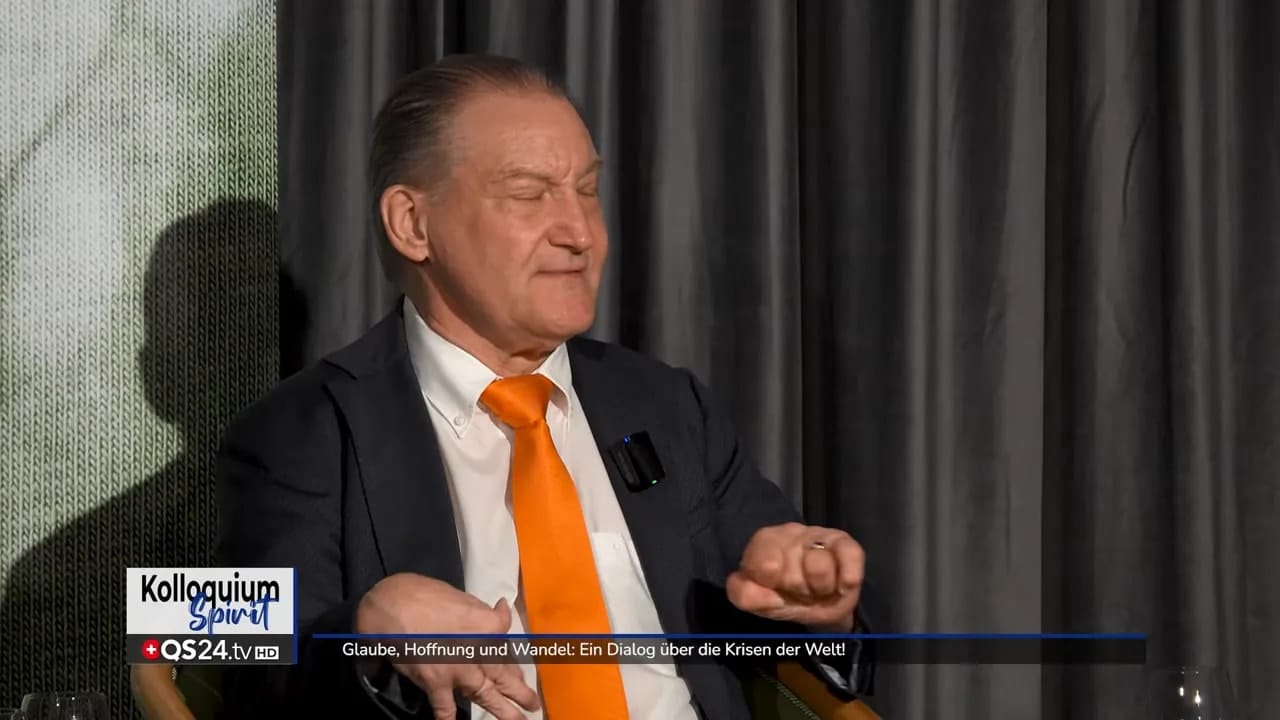 Glaube, Hoffnung und Wandel: Ein Dialog über die Krisen der Welt! 6 Alexander Glogg im Studio bei „Kolloquium Spirit“ erklärt Wandel mit gestischen Betonungen